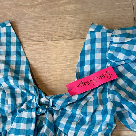 Lilly Pulitzer Blue Gingham Top - NWT - Picture 2 of 4